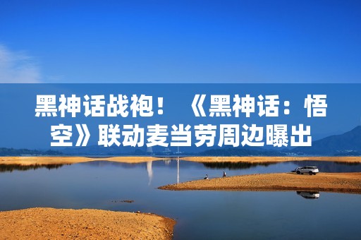 黑神话战袍！ 《黑神话：悟空》联动麦当劳周边曝出