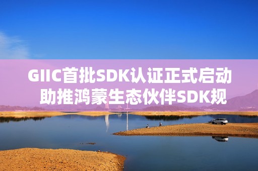 GIIC首批SDK认证正式启动  助推鸿蒙生态伙伴SDK规范化发展