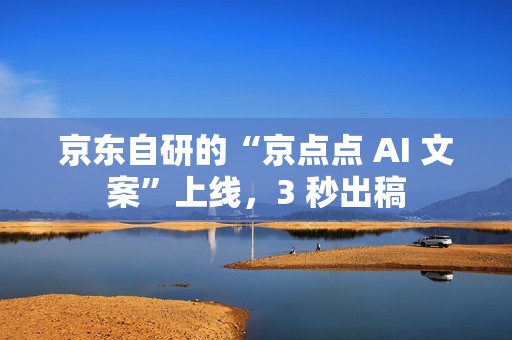 京东自研的“京点点 AI 文案”上线，3 秒出稿