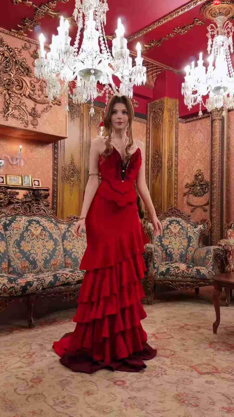 艾什莉体模cos《最终幻想》爱丽丝 顶级身材尽显优雅