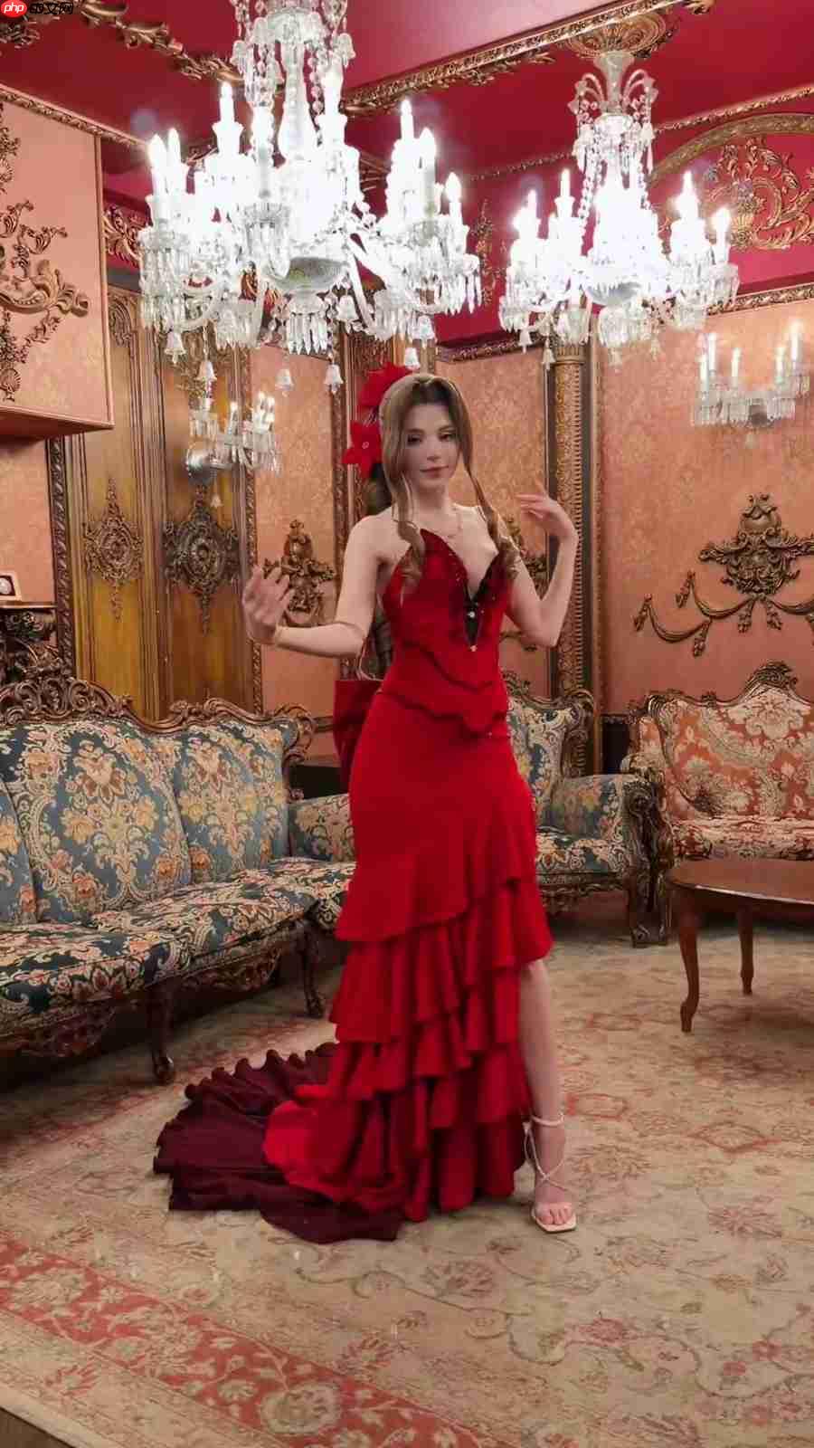 艾什莉体模cos《最终幻想》爱丽丝 顶级身材尽显优雅