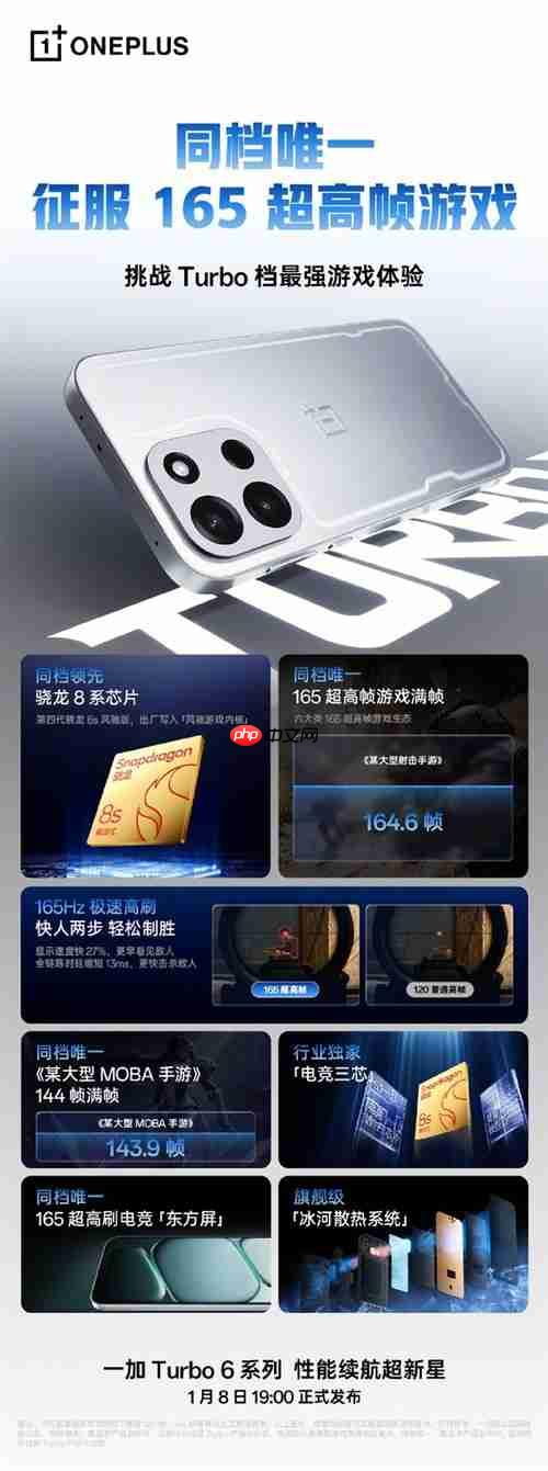 跑分超260万！一加Turbo 6搭载第四代骁龙8s风驰版