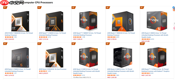 AM4老兵不死：锐龙7 5800X登上销量榜首！前十有4款是AM4
