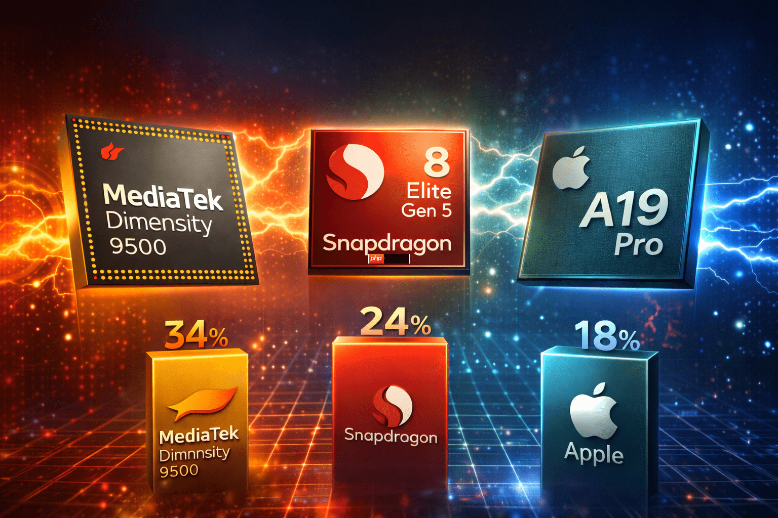 苹果A19、A19 Pro蚕食对手市占 联发科Q3仍居龙头但压力浮现
