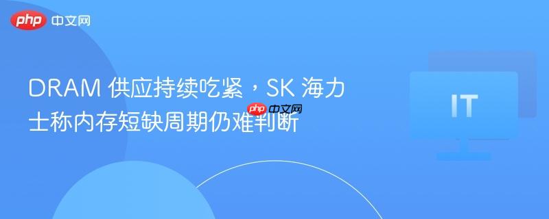 DRAM 供应持续吃紧，SK 海力士称内存短缺周期仍难判断