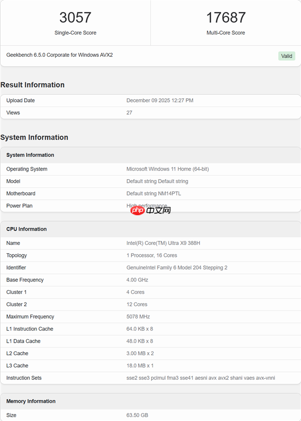 Intel旗舰酷睿Ultra X9 388H跑分：与AMD顶级Max+ 395相当！功耗还更低