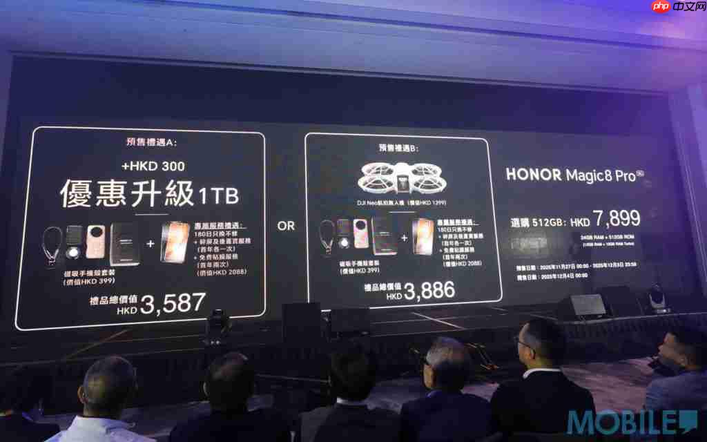 HONOR Magic8 Pro 港版发布！入场价 $7,899 起，S8 Elite Gen 5 配 2 亿长焦、高达 $3,886 预售优惠