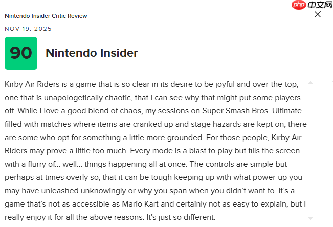 《星之卡比：空中骑士》M站均分78分：对原作理念的极致发挥