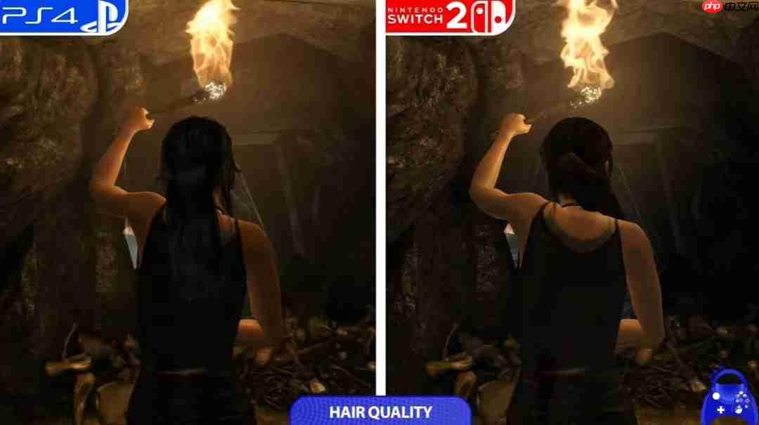 略逊一筹！ 《古墓丽影：终极版》Switch版与PS4版画面性能对比