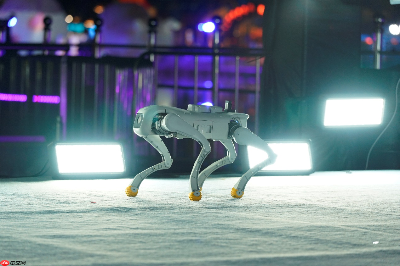 行业首秀！智元机器人联合火花机器人发布机器狗光影表演方阵