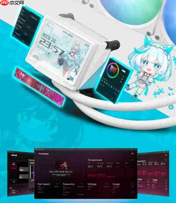 神颜降世 吹雪姬驾临！ROG吹雪水冷散热器正式开售