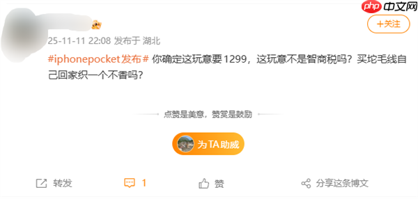 1299元被喷割韭菜!iPhone Pocket引热议 网友:以为苹果发布小折叠屏了