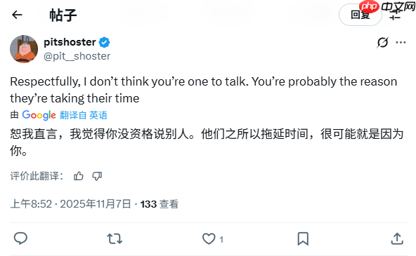 CDPR调侃《GTA6》延期 引发玩家抨击：你也配开玩笑？