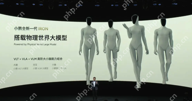 小鹏新一代人形机器人IRON亮相:首推女性形态,目标2026年规模量产 - php中文网