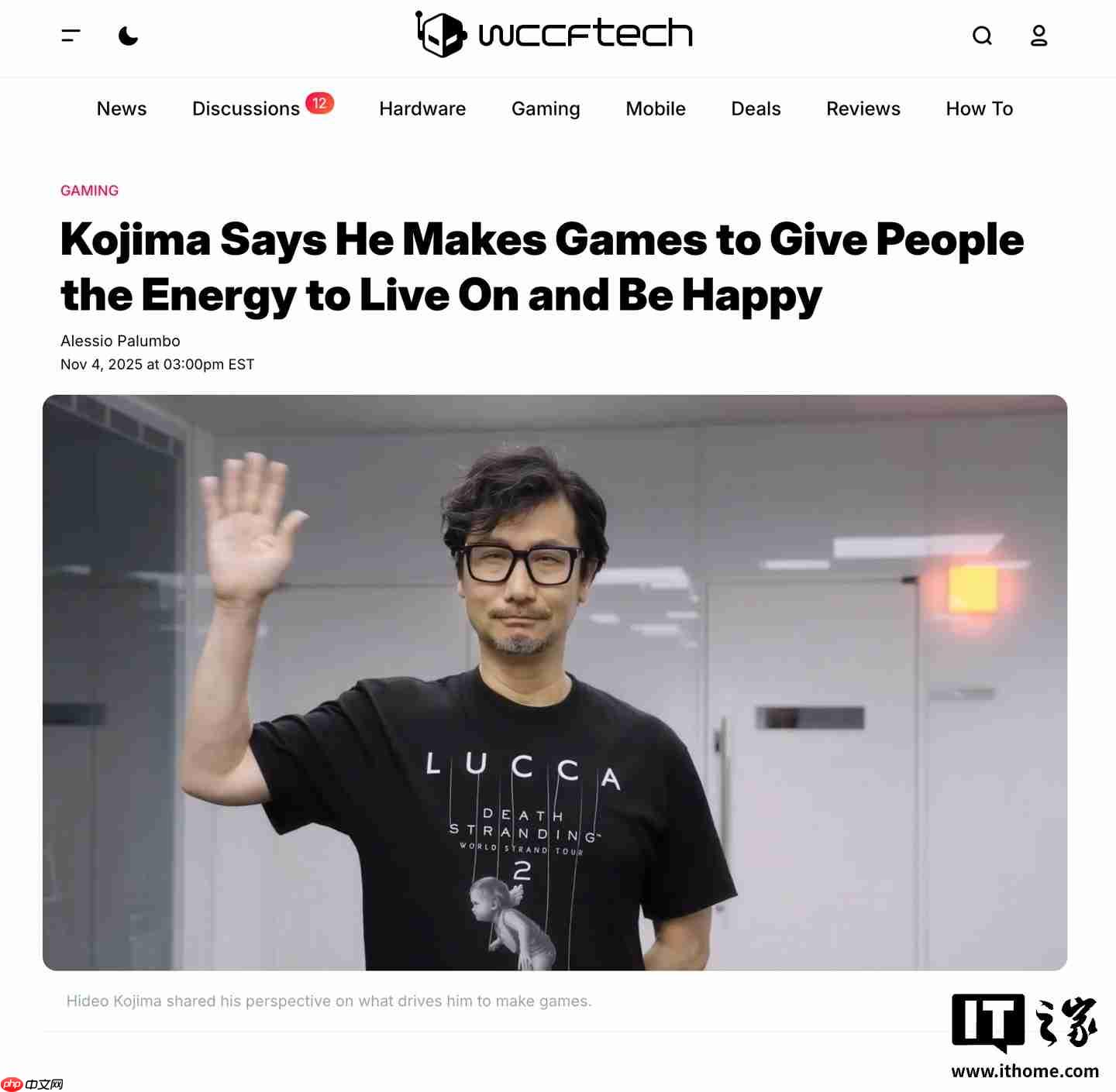 小岛秀夫：我制作游戏是为了给予人们生存和快乐的能量