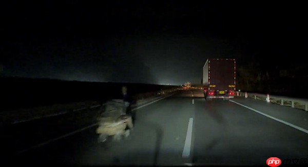 网友开辅助驾驶夜间走高速 偶遇老人逆行还疑推婴儿车！交警回应