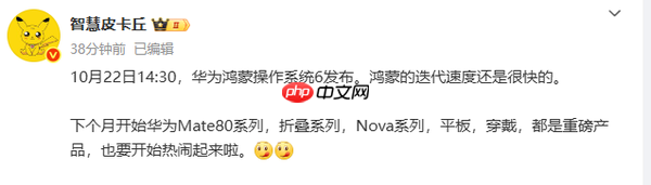 曝华为11月将发布三大系列机型 包括Mate 80和nova