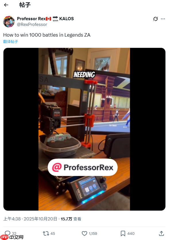 闪耀护符太难肝？《宝可梦传说 Z-A》玩家发现快速完成1000场战斗方法