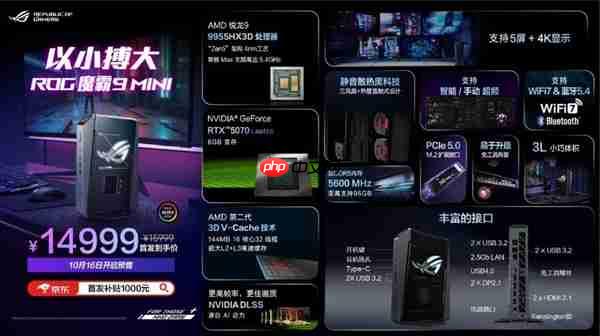 X3D阵营新形态来临！ROG 魔霸9 Mini电竞迷你主机开启预售