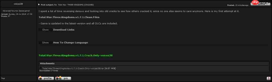 新大神出现！宣称已成功攻破《全面战争：三国》