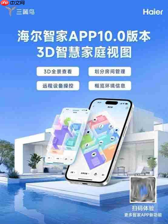所见即可控!海尔智家APP升级3D智慧家庭视图