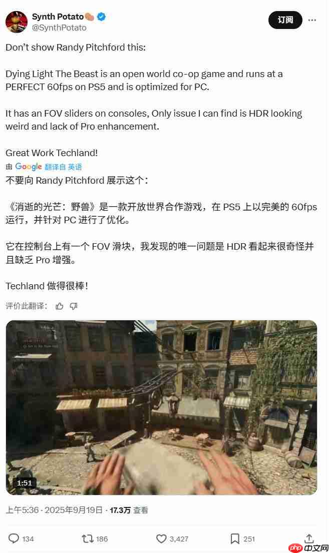 《消逝的光芒：困兽》IGN 7分 Steam获特别好评