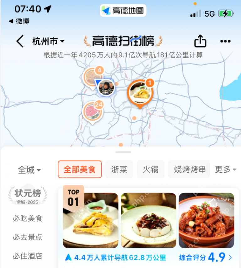 “高德扫街榜”高德每天为线下店多带1000万消费者 - php中文网