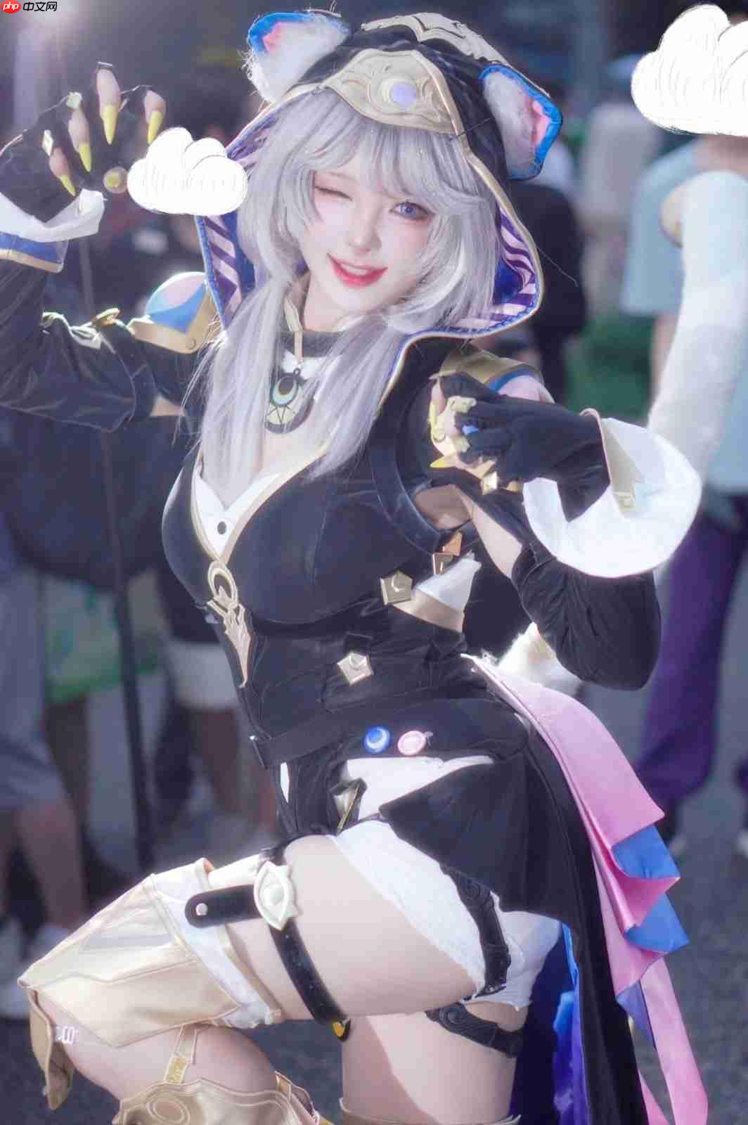 日本小姐姐cos《崩铁》赛飞儿 性感猫娘直击心灵