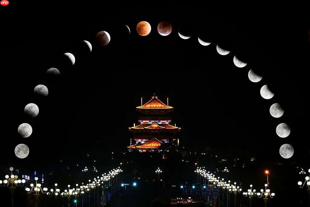 今晚血月现身 血月是月全食吗 - php中文网