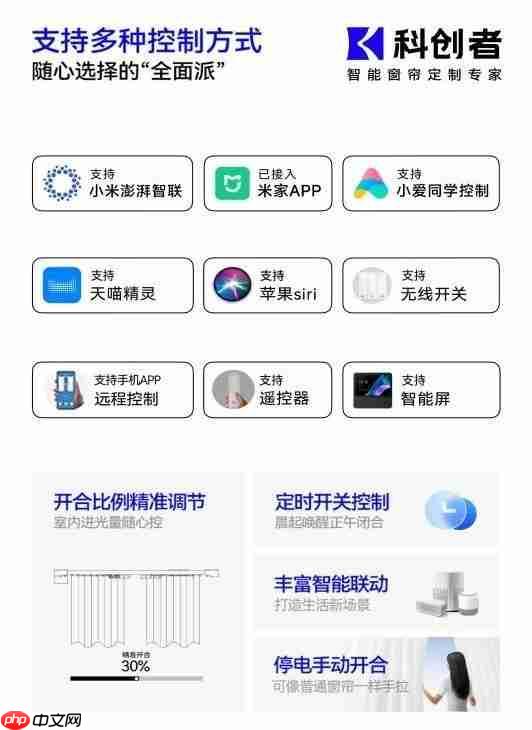 智能电动窗帘十大品牌推荐：科创者（KCZ）引领者实至名归！
