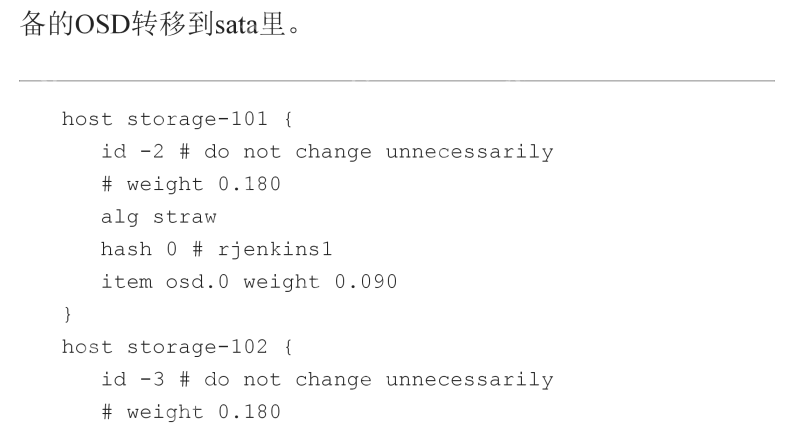 ceph crush配置实例(快慢存储：SSD和机械硬盘混合)