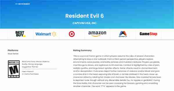 《生化危机6》现已公开评级信息 或将登陆本世代主机