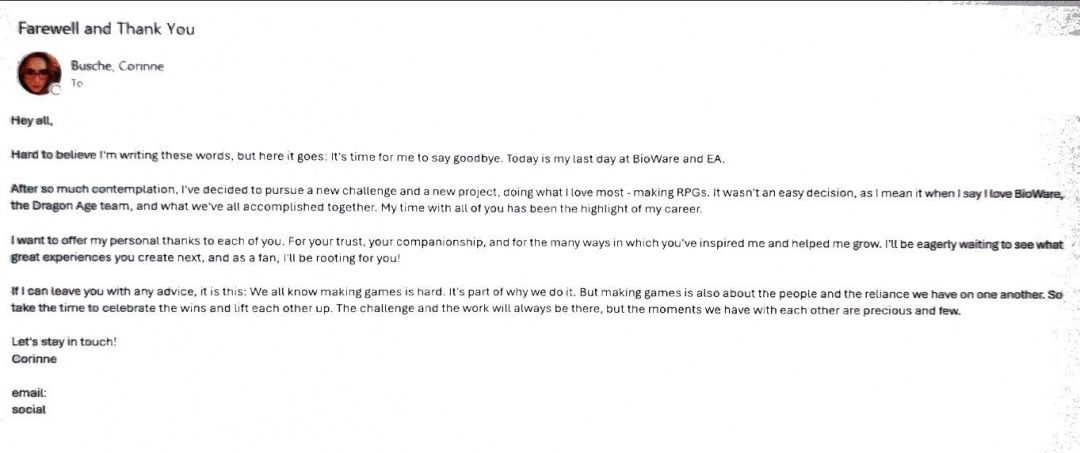 BioWare埃德蒙顿工作室面临关闭危机,龙腾世纪制作总监辞职引关注