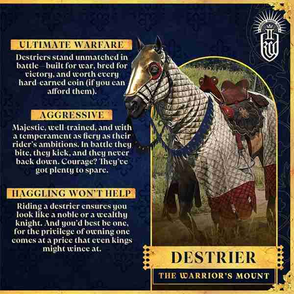 《天国：拯救2》可骑乘马匹介绍 战马代表尊贵奢华