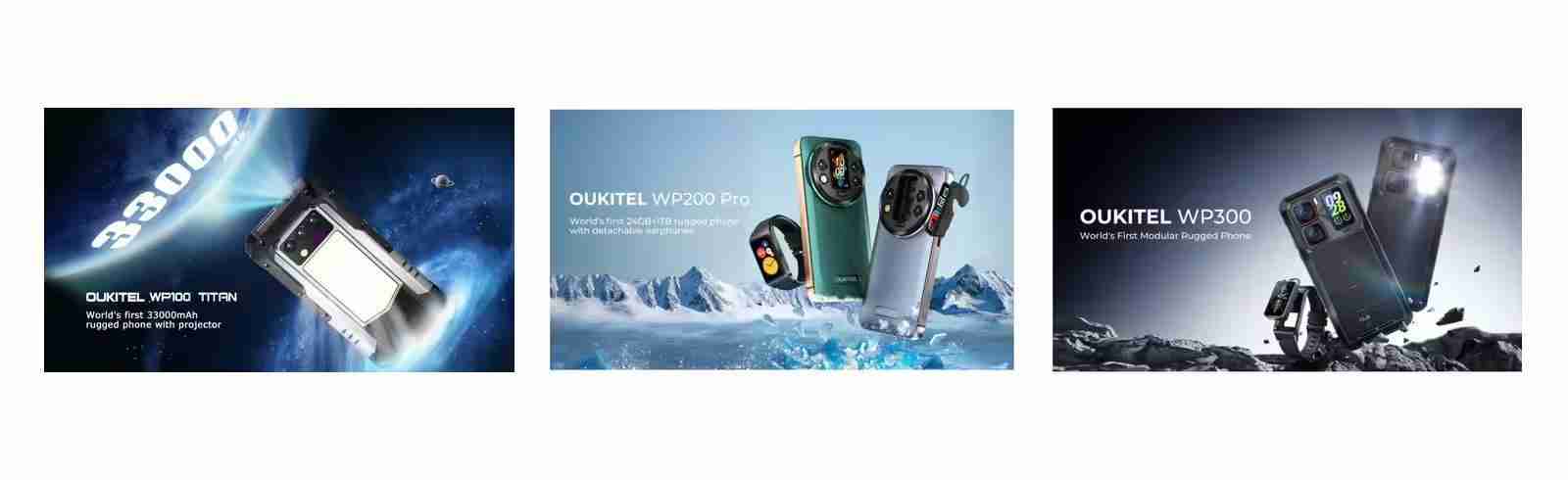 Oukitel发布多款三防手机：WP200 Pro内置可拆卸带屏蓝牙耳机