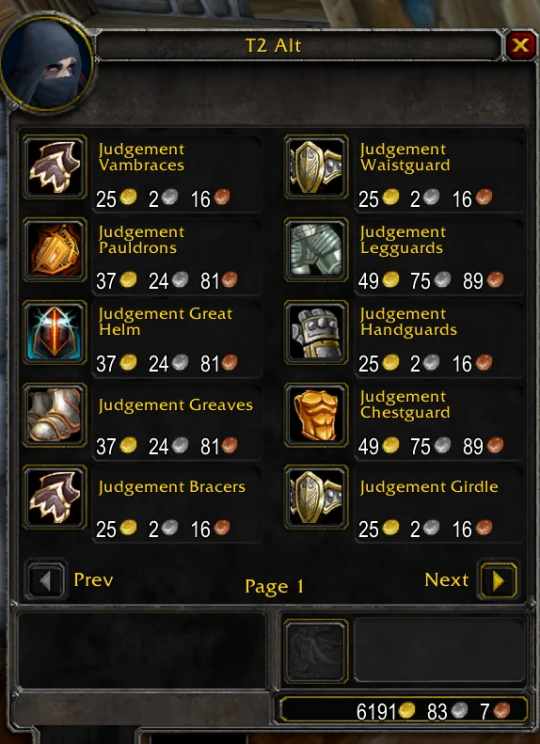 魔兽经典服：暴雪玩乌龙，神秘npc卖t2套装，25g一件