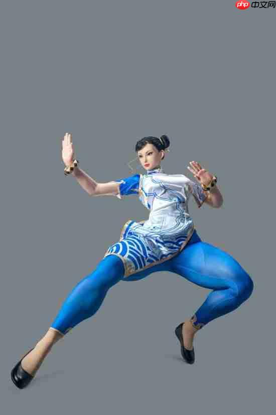 《街头霸王6》春丽等身人偶：硅胶皮肤真实触感