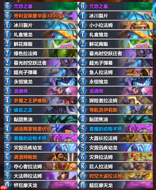 炉石传说标准龙拉法姆术卡组怎么搭配-炉石标准龙拉法姆术卡组12月