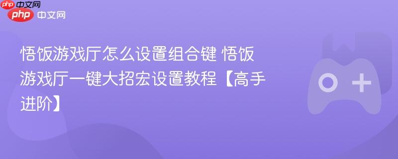 悟饭游戏厅怎么设置组合键 悟饭游戏厅一键大招宏设置教程【高手进阶】