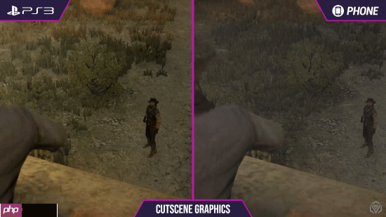《荒野大镖客》PS3和手机画面对比：你认为谁赢了？